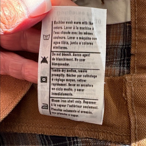 Carhartt flannel lined Duck Dungaree fit work pants size 34 X 30 - Picture 9 of 13